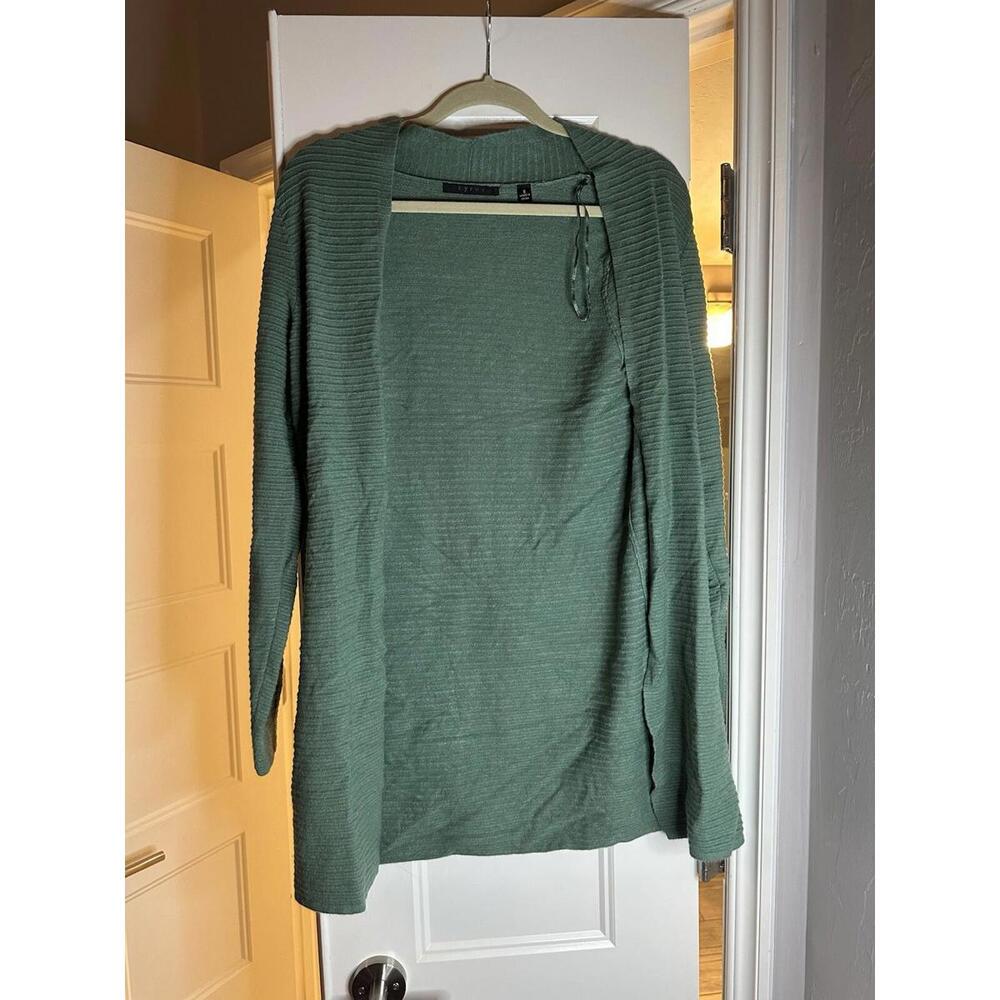 Cyrus Size Small Green Ribbed Cardigan